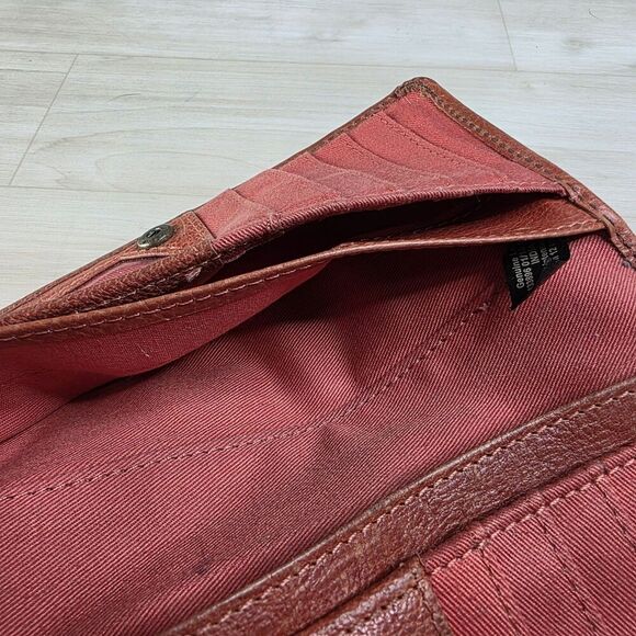 Fossil Genuine Leather Women's Wallet Cards Cash Coins Pockets Brown Orange 2010 - Picture 13 of 15